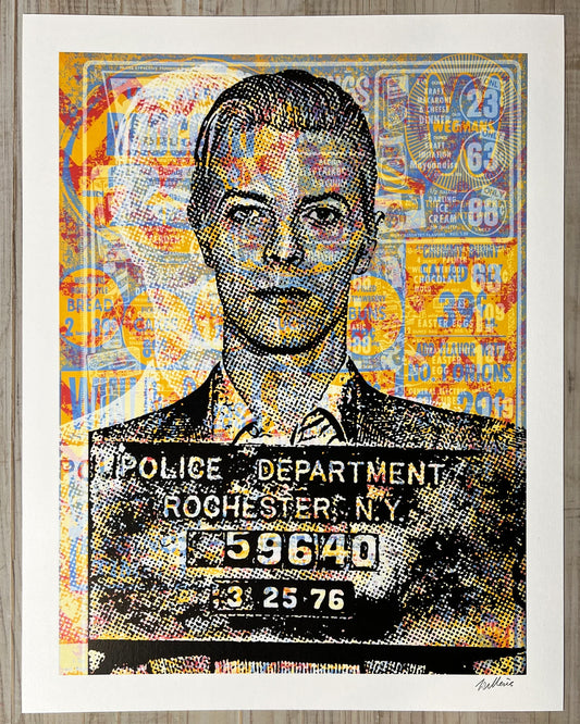 Bowie Mugshot Print
