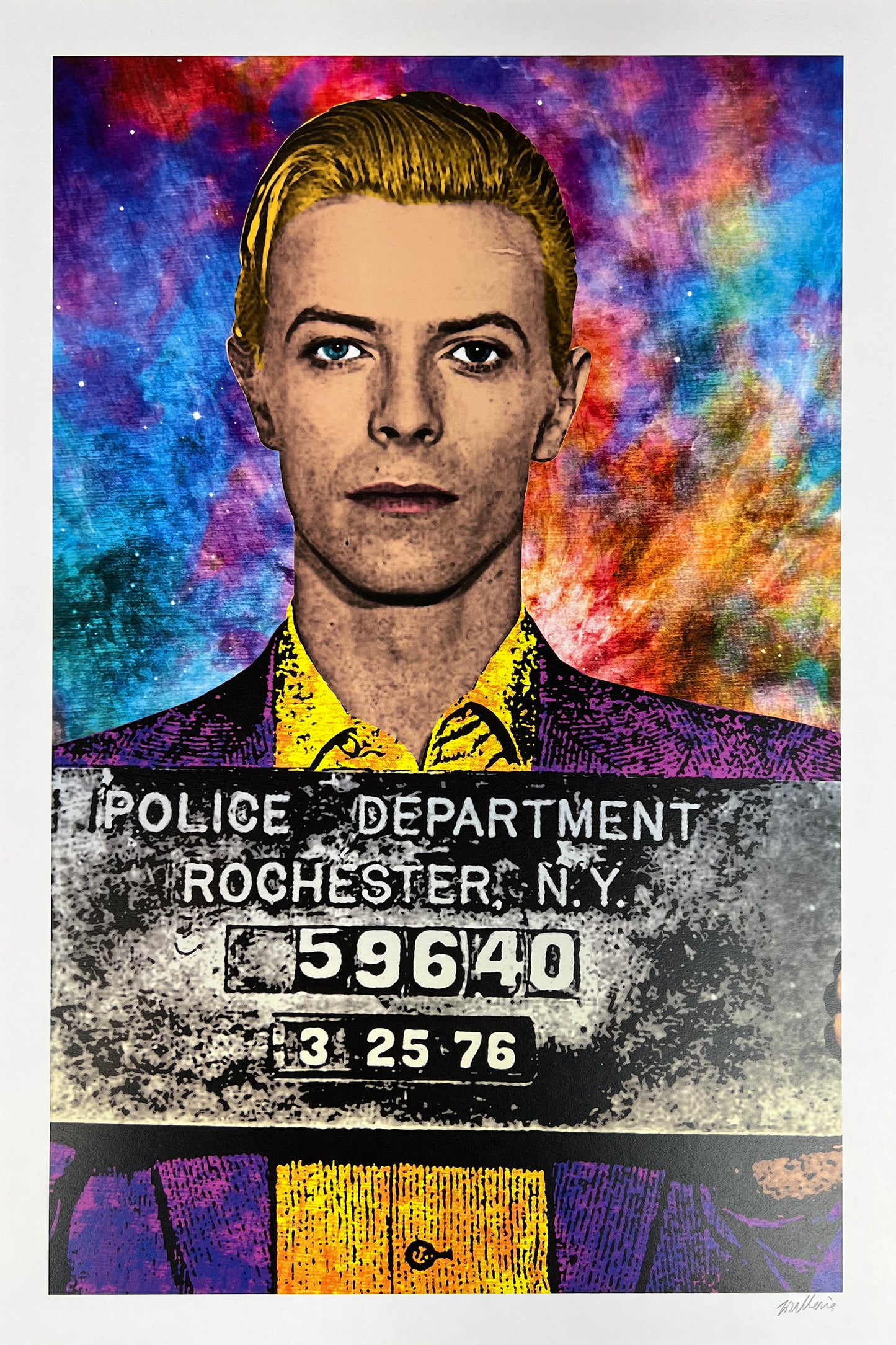 David Bowie Mugshot Print - Space