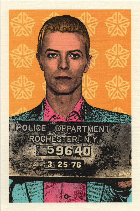 Bowie Mugshot Postcard