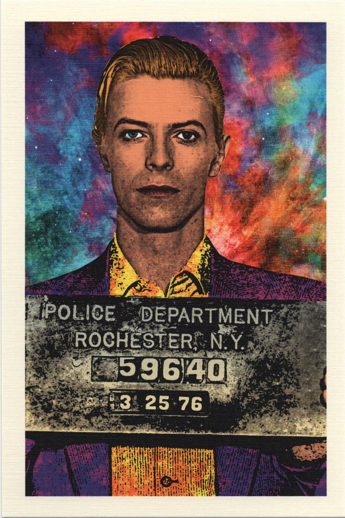 Bowie Mugshot Postcard – Dellarious