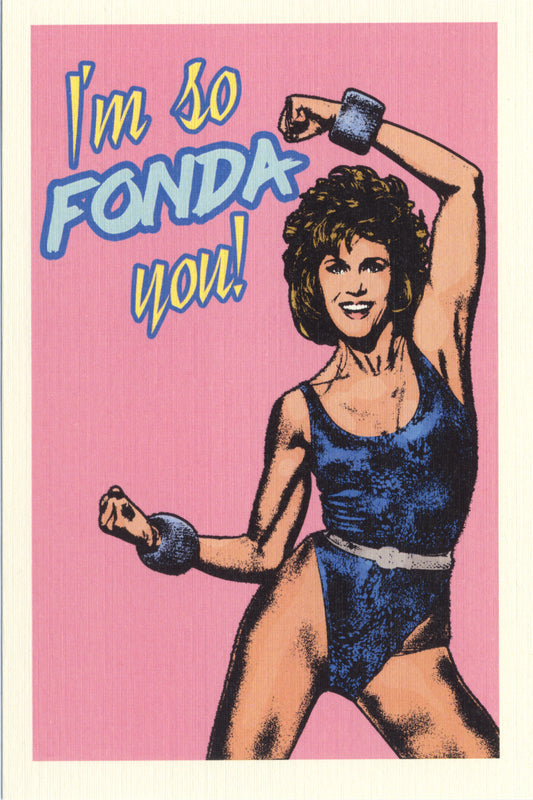 Jane Fonda Workout Postcard