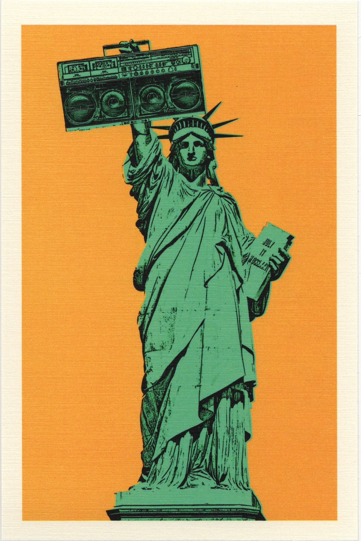 Statue of Liberty Boombox Postcard