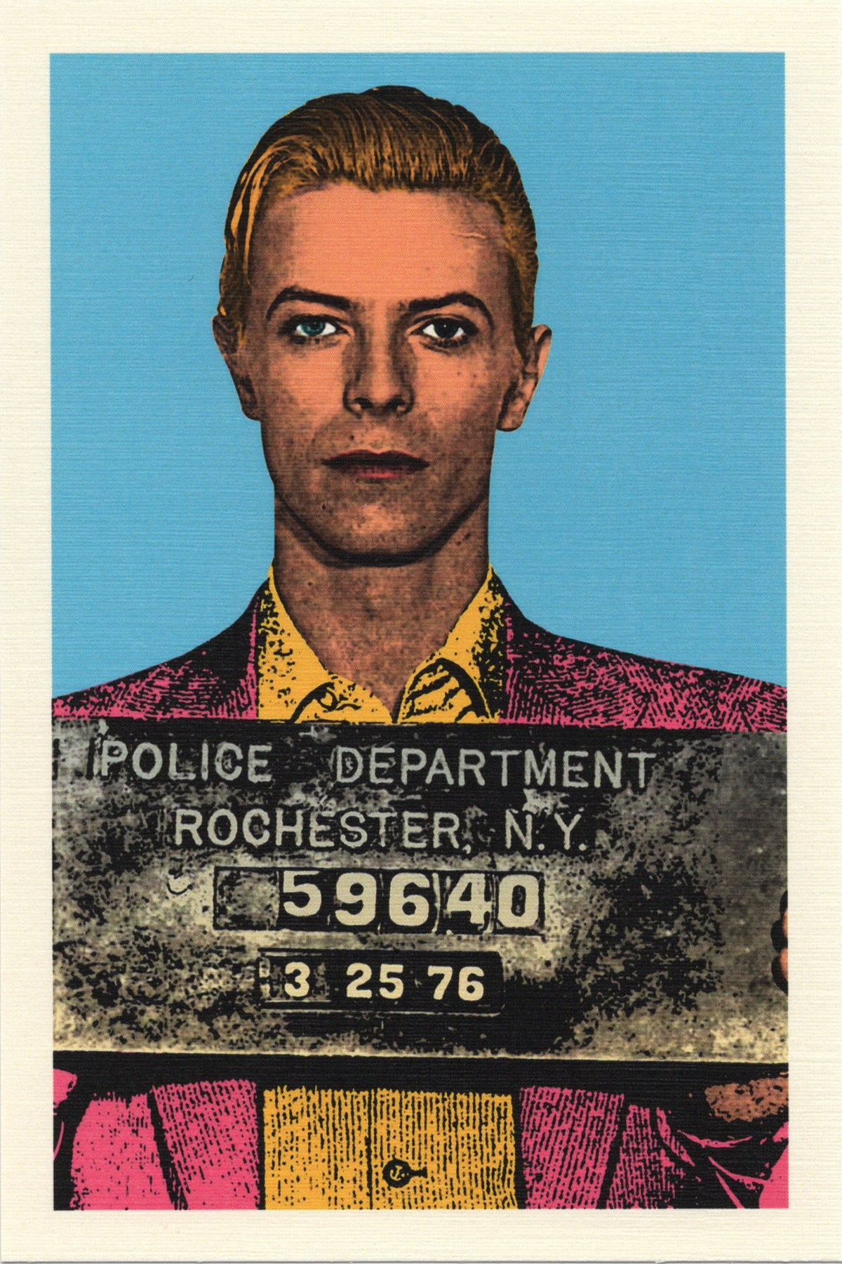 Bowie Mugshot Postcard – Dellarious