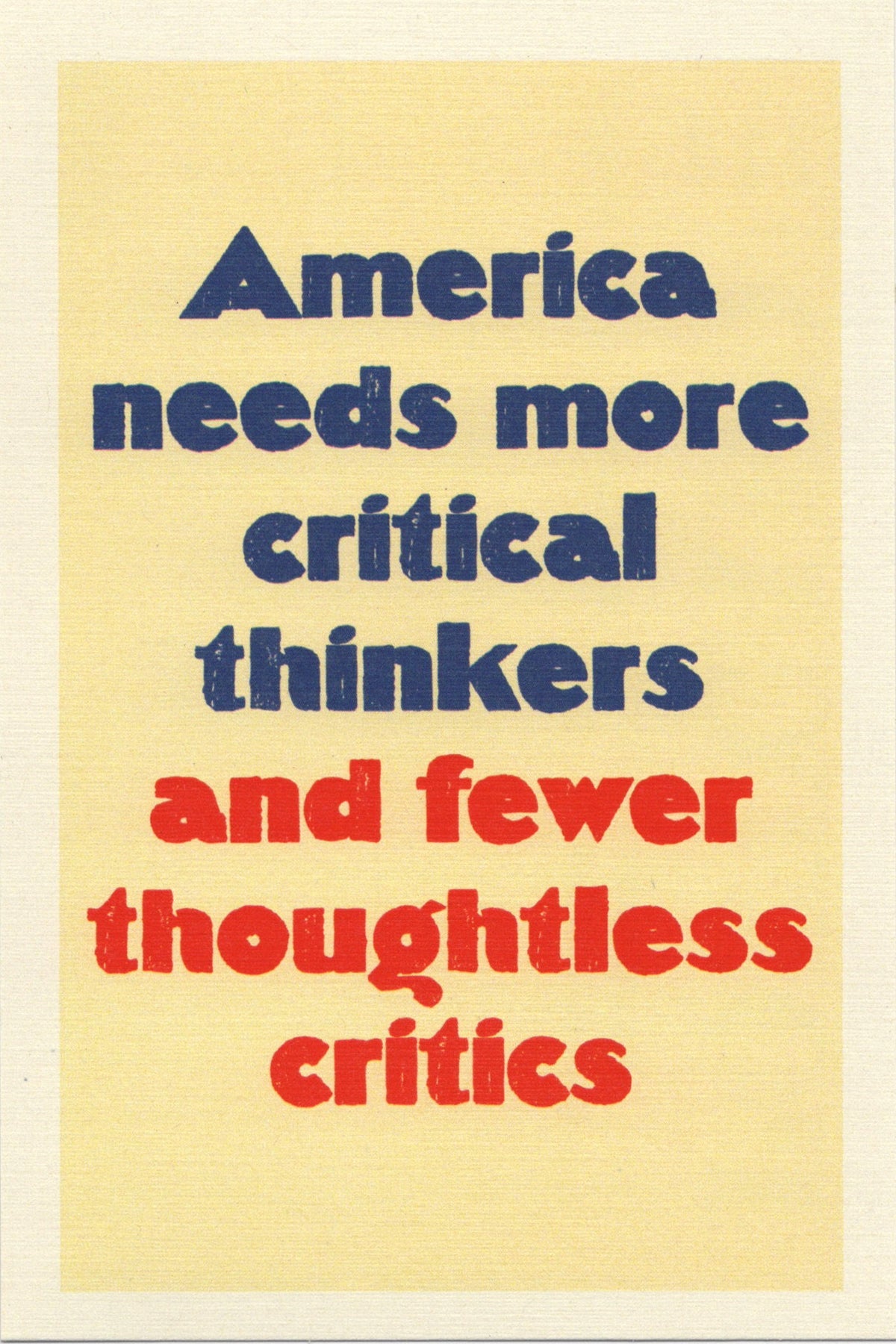Critical Thinkers Postcard