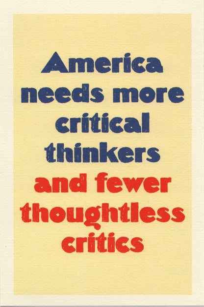 Critical Thinkers Postcard