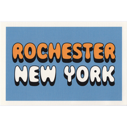 Rochester (Bubble Letters) Postcard