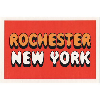 Rochester (Bubble Letters) Postcard