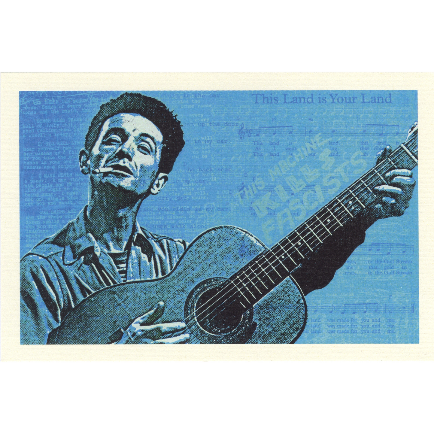 Woody Guthrie Postcard