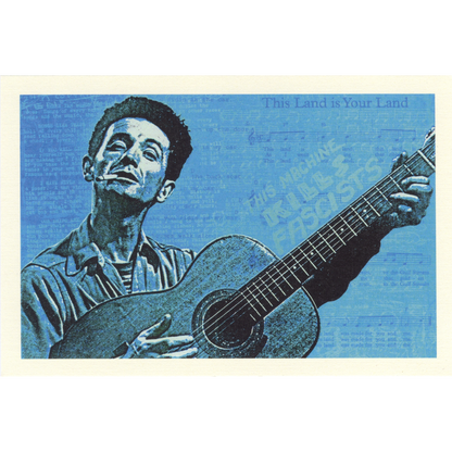 Woody Guthrie Postcard